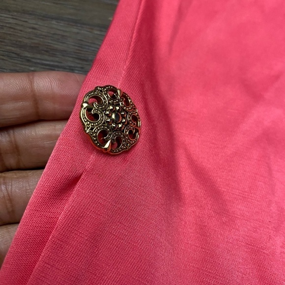 Valerie Stevens Pink Ankle Crop Capri Pants Faux Pockets Size 10P - Picture 9 of 9